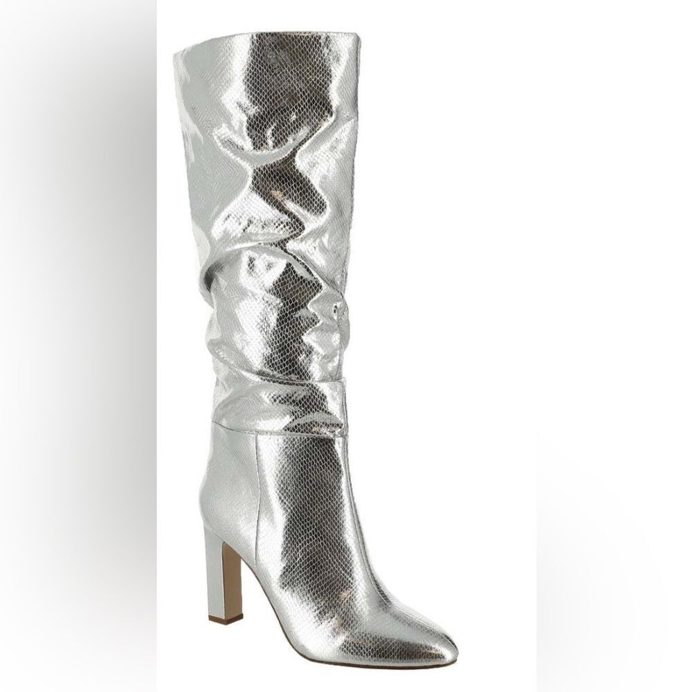 New Jessica Simpson Knee High Boots Silver Sz 9.5